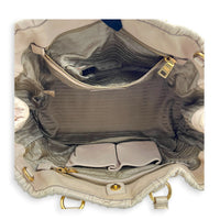 Gaufre Top Handle Bag Beige in Calfskin, Gold hardware