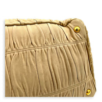 Gaufre Top Handle Bag Beige in Calfskin, Gold hardware