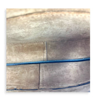 Gate Crossbody Bag Blue in Calfskin, Gold hardware