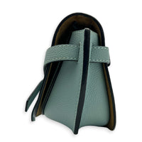 Gate Crossbody Bag Blue in Calfskin, Gold hardware
