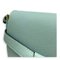 Gate Crossbody Bag Blue in Calfskin, Gold hardware