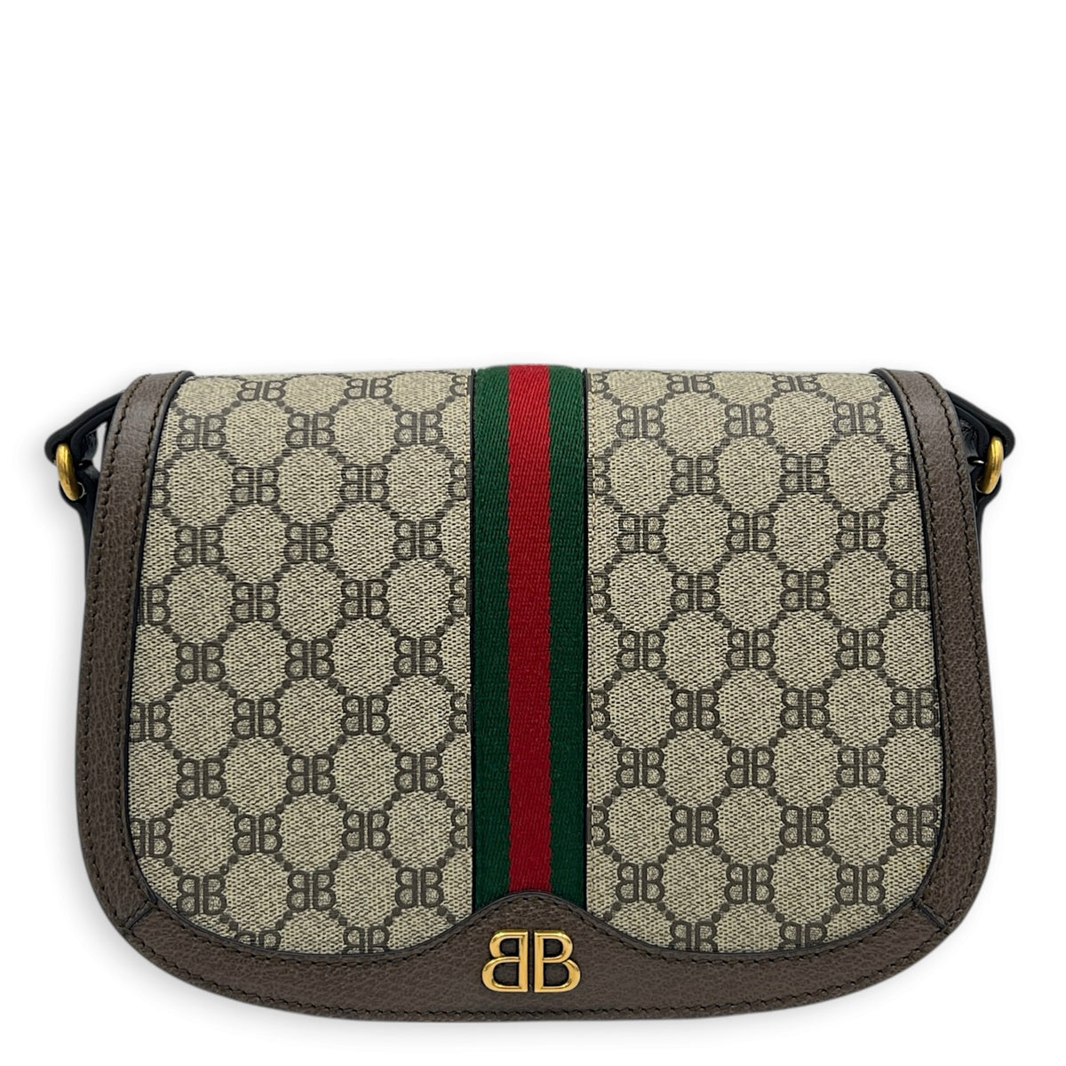 Hacker Project Crossbody Bag Beige in Coated Canvas, Gold hardware