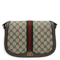 Hacker Project Crossbody Bag Beige in Coated Canvas, Gold hardware