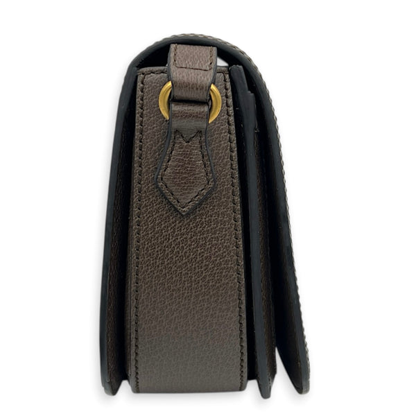Hacker Project Crossbody Bag Beige in Coated Canvas, Gold hardware