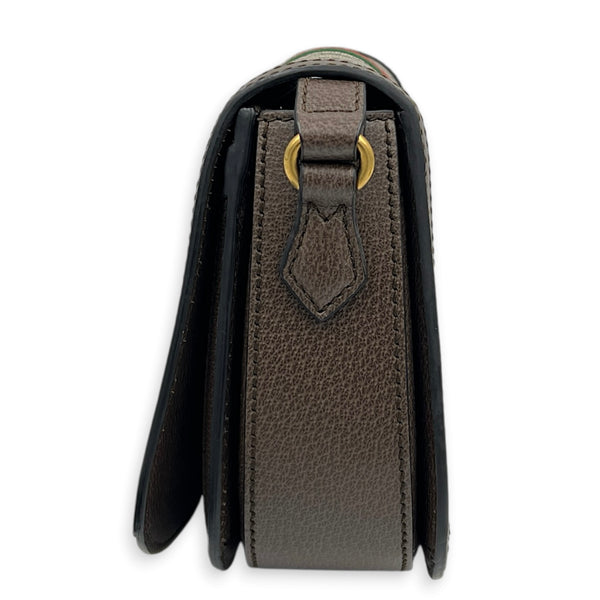 Hacker Project Crossbody Bag Beige in Coated Canvas, Gold hardware