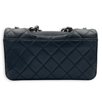 Perfect Edge Shoulder Bag Black, Ruthenium hardware