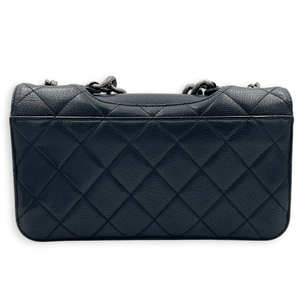 Perfect Edge Shoulder Bag Black, Ruthenium hardware