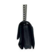 Perfect Edge Shoulder Bag Black, Ruthenium hardware