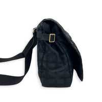 Travel Line Black Messenger in Nylon, Gold hardware