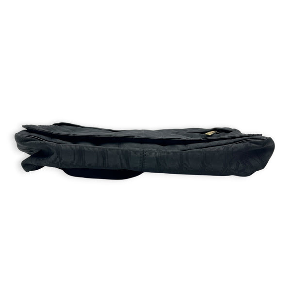 Travel Line Black Messenger in Nylon, Gold hardware