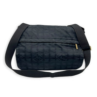Travel Line Black Messenger in Nylon, Gold hardware