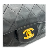 Classic Double Flap Shoulder Bag Small Black in Lambskin, Gold hardware