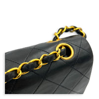 Classic Double Flap Shoulder Bag Small Black in Lambskin, Gold hardware