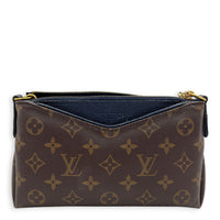 Pallas Pouch Crossbody Bag Brown in Monogram Coated Canvas, Gold hardware