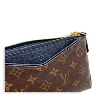 Pallas Pouch Crossbody Bag Brown in Monogram Coated Canvas, Gold hardware