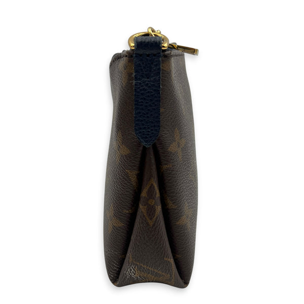 Pallas Pouch Crossbody Bag Brown in Monogram Coated Canvas, Gold hardware