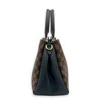 Brittany Damier Ebene Top Handle Bag in Coated Canvas, Gold hardware