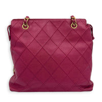 CC Vintage Shoulder Bag Pink in Caviar Leather, Gold hardware
