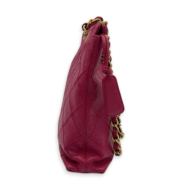 CC Vintage Shoulder Bag Pink in Caviar Leather, Gold hardware