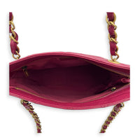 CC Vintage Shoulder Bag Pink in Caviar Leather, Gold hardware