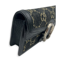 Dionysus Crossbody Bag Super Mini Black in Denim, Silver hardware