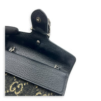 Dionysus Crossbody Bag Super Mini Black in Denim, Silver hardware