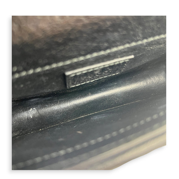 Dionysus Crossbody Bag Super Mini Black in Denim, Silver hardware