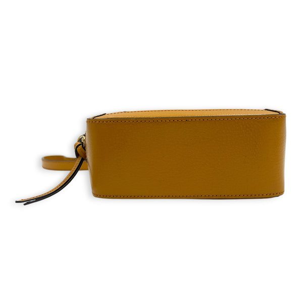 x Kai Limited Edition Ophidia Brown Crossbody Bag in Coated Canvas, Gold hardware