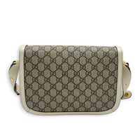 Horsebit 1955 Shoulder Bag Beige in Coated Canvas, Gold hardware