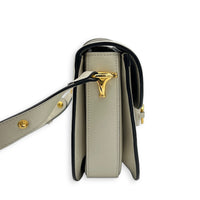 Horsebit 1955 Shoulder Bag Beige in Coated Canvas, Gold hardware