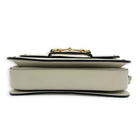 Horsebit 1955 Shoulder Bag Beige in Coated Canvas, Gold hardware