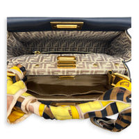 Peekaboo Top Handle Bag Mini Blue in Calfskin, Gold hardware
