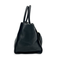 Logo Tote Bag Black in Cowhide Leather, Gold hardware