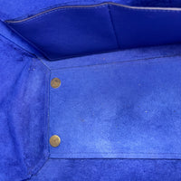 Belt Top Handle Bag Mini Blue in Calfskin, Gold hardware