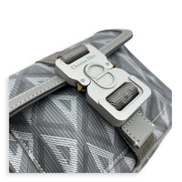 Hit The Road Crossbody Bag Grey in Coated Canvas, Palladium hardware