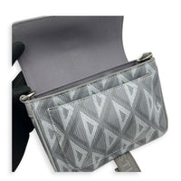 Hit The Road Crossbody Bag Grey in Coated Canvas, Palladium hardware