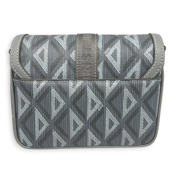 Hit The Road Crossbody Bag Grey in Coated Canvas, Palladium hardware