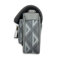 Hit The Road Crossbody Bag Grey in Coated Canvas, Palladium hardware