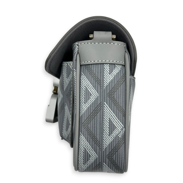 Hit The Road Crossbody Bag Grey in Coated Canvas, Palladium hardware