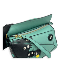 x Studio Ghibli Spirited Away Susuwatari Mini Green Top Handle Bag in Calfskin, Gold hardware