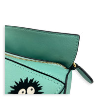 x Studio Ghibli Spirited Away Susuwatari Mini Green Top Handle Bag in Calfskin, Gold hardware