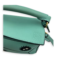 x Studio Ghibli Spirited Away Susuwatari Mini Green Top Handle Bag in Calfskin, Gold hardware