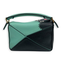 x Studio Ghibli Spirited Away Susuwatari Mini Green Top Handle Bag in Calfskin, Gold hardware