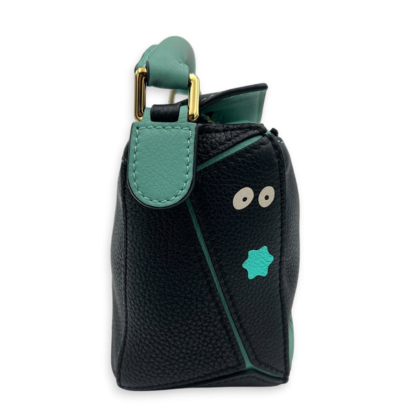 x Studio Ghibli Spirited Away Susuwatari Mini Green Top Handle Bag in Calfskin, Gold hardware
