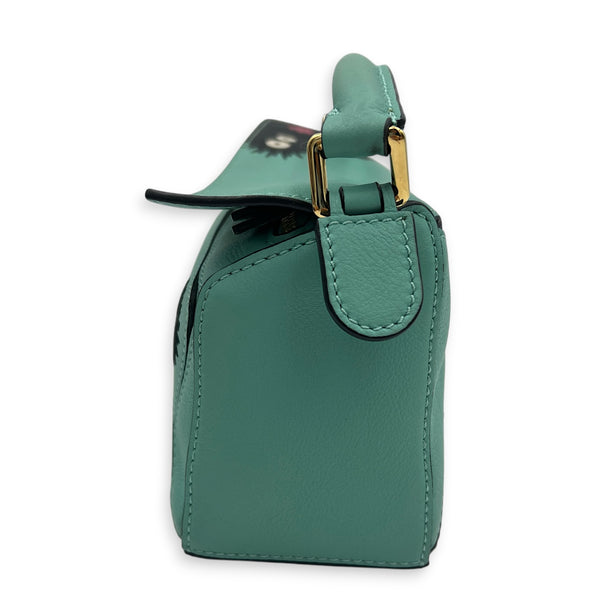 x Studio Ghibli Spirited Away Susuwatari Mini Green Top Handle Bag in Calfskin, Gold hardware