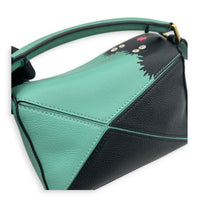 x Studio Ghibli Spirited Away Susuwatari Mini Green Top Handle Bag in Calfskin, Gold hardware