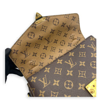 Metis Brown Crossbody Bag in Monogram Coated Canvas, Gold hardware