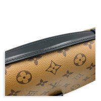 Metis Brown Crossbody Bag in Monogram Coated Canvas, Gold hardware