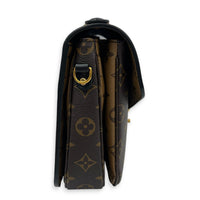 Metis Brown Crossbody Bag in Monogram Coated Canvas, Gold hardware