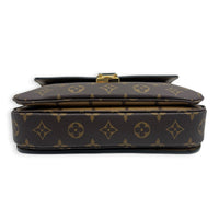 Metis Brown Crossbody Bag in Monogram Coated Canvas, Gold hardware